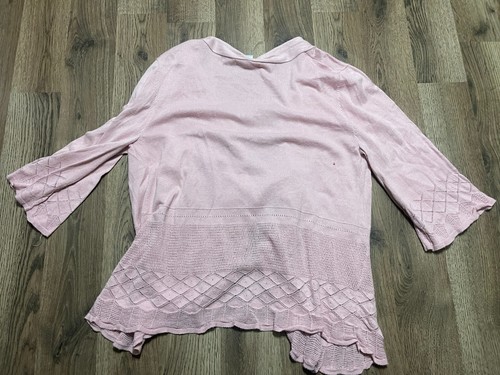 Willow Bay Sweater, Women's Size Medium, Pink, Open Cardigan, Knits - Picture 2 of 9