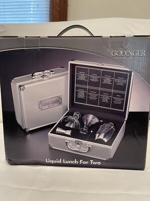 GODINGER Liquid Lunch For Two Silver Art Co Stainless Steel Case