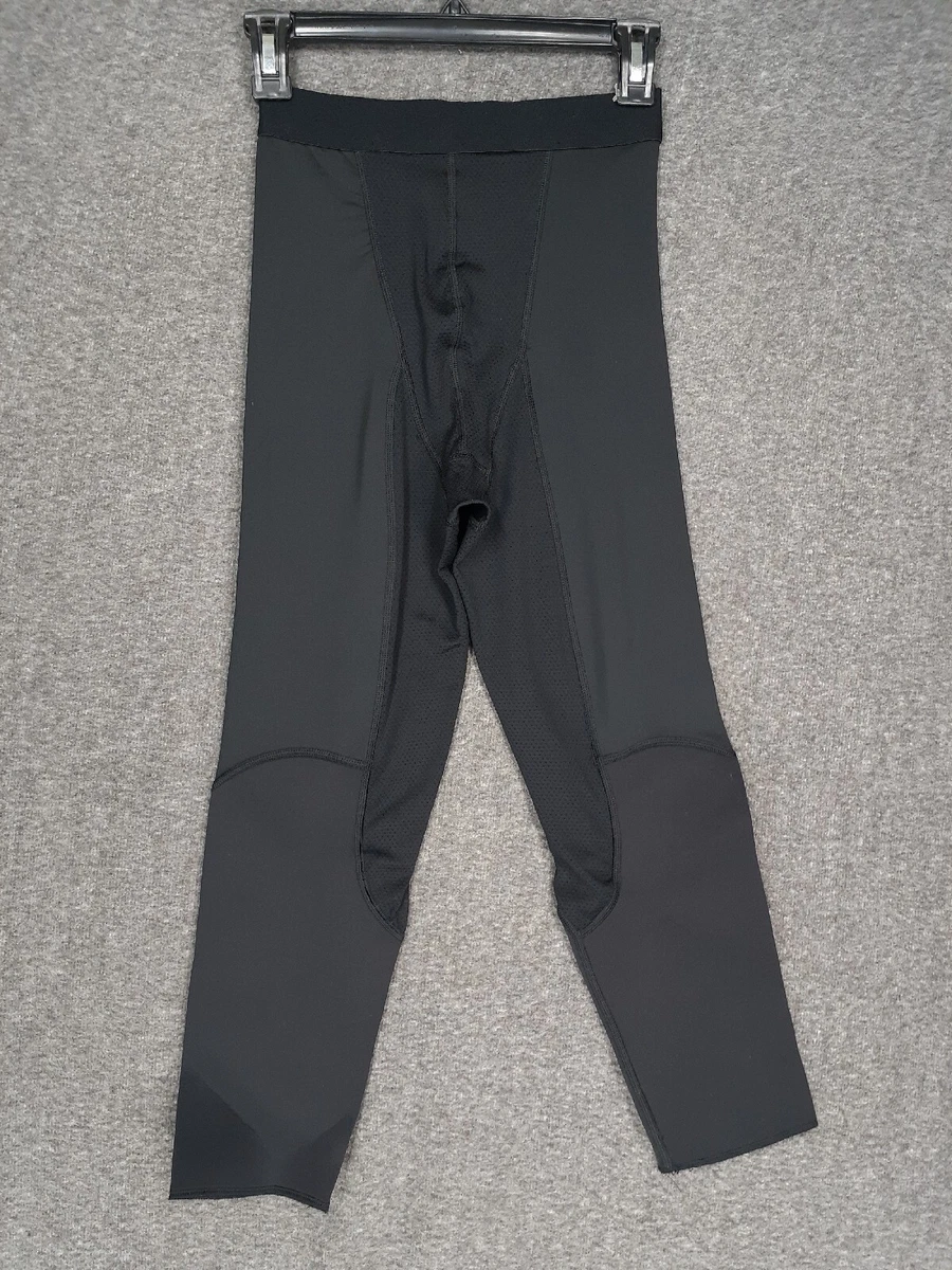 Nike Pro Hyperwarm Tight in Black, White & Metallic Silver