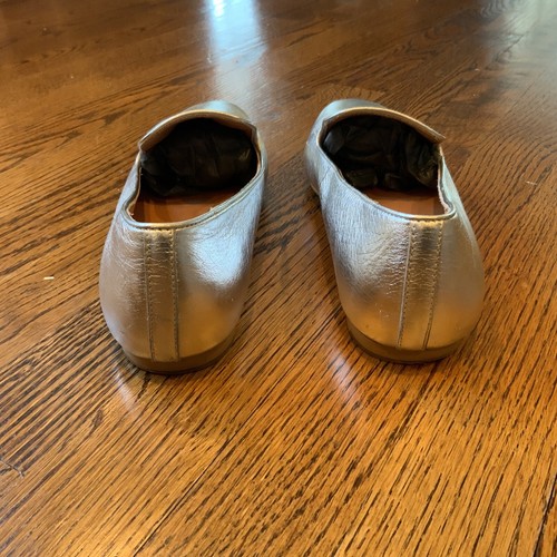Gentle Souls Kenneth Cole Womens Metallic Silver Ballet Flats 8.5 Leather - Picture 6 of 11