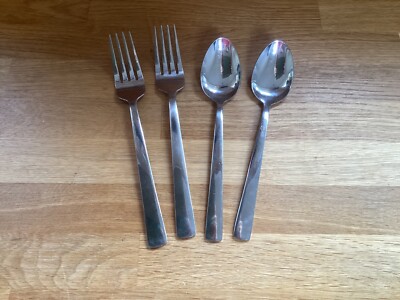 Amefa 4 Ersatzteile Besteck 2 Gabeln 2 Dessertlöffel Edelstahl 