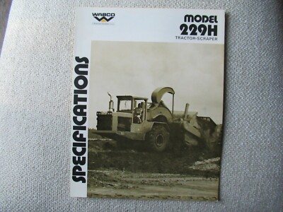 1979 WABCO 229H tractor scraper brochure