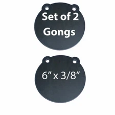 AR500 Steel Shooting Targets Lot of 2 Laser Cut 6" x 3/8" Gong Tactical Scorpion