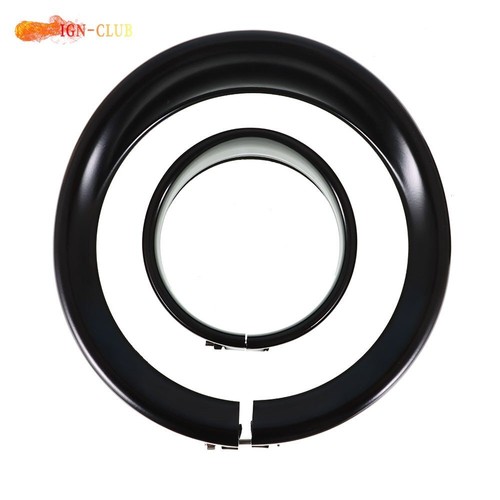 7'' Headlight Trim +4.5" Black Auxiliary light Visor Style Trim Ring For Touring - Picture 5 of 6