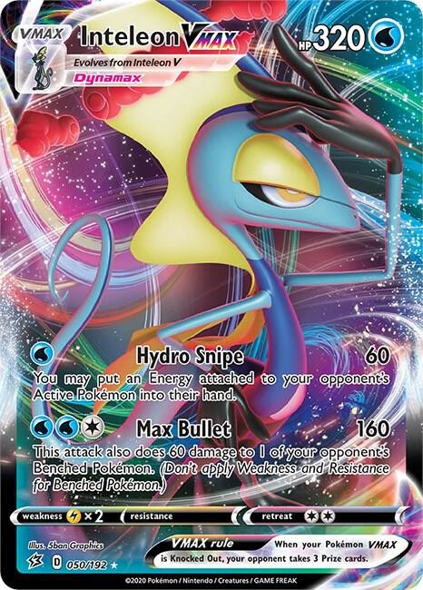 INTELEON VMAX 050/192 REBEL CLASH POKEMON (ULTRA RARE, NM)