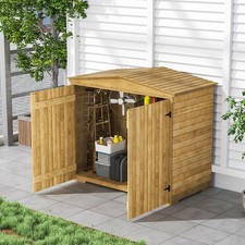 Wooden Shed Outdoor Garden Storage Cupboard Tool Cabinet Storage Lawn Mower Shed