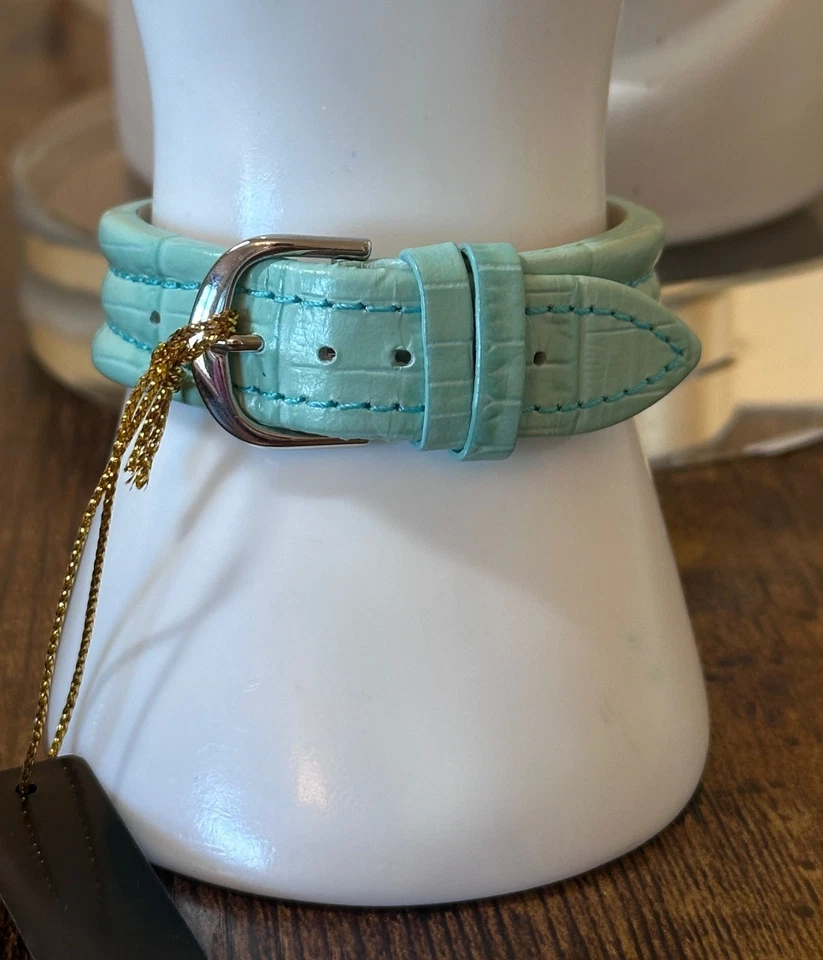 Vernier Reloj Mujer Cuarzo Correa Cuero Aqua Tono Plateado Nuevo En Caja Foto 4 de 4