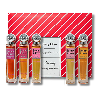 JENNY GLOW  5 PIECE SET UFO, OPIUM, FLORAL EXPLOSION, BELLE & BILLIONAIRE EDP 1.