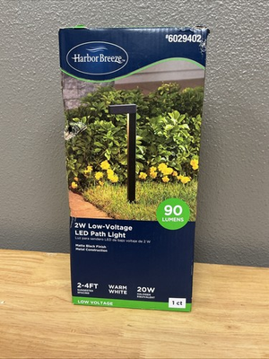 #ad #ad Harbor Breeze 90 Lumen LED Path Light Matte Black 3000K Low Voltage Used $23.50