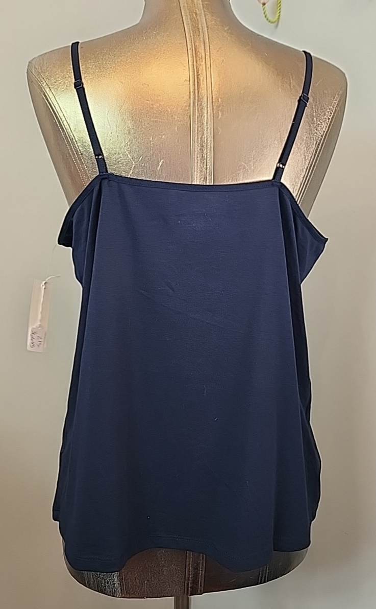 NWT Time & Tru Navy Blue Cami/Tank Womens XXL 20 Chest 40