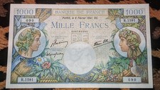 Billet 1000 Francs Commerce et Industrie 6/2/1941 ( Billet Factice/ FAUX )