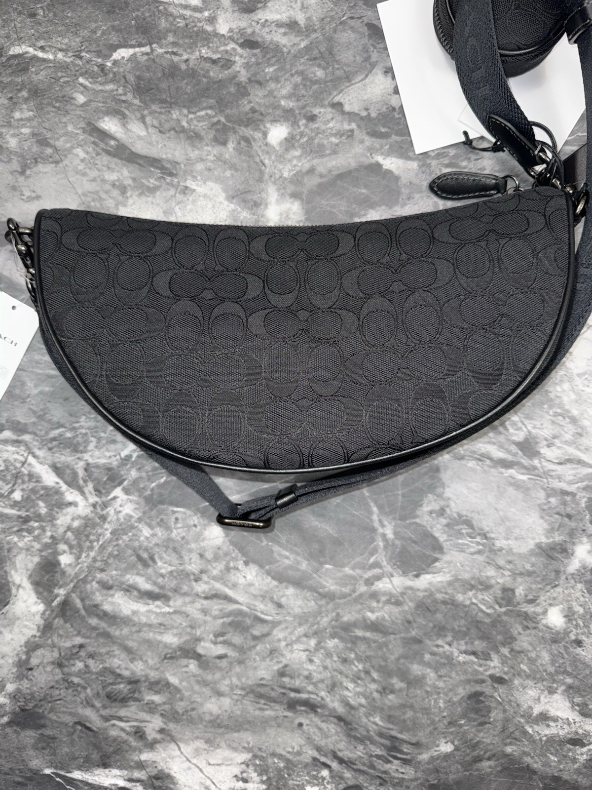 Coach Hall Soft Sling Bag In Signature Jacquard RRP : £250 image 2