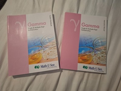 Math-U-See Gamma Single Multiple-Digit Multiplication Student Workbook & Manual
