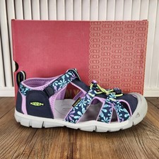 Keen Seacamp II CNX Kid Sz 5 Black Iris Purple Waterproof Hiking Sandals 1025149
