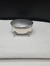 Sterling Silver Antique Custom Vanity Dresser Container marked W/Lion Unique