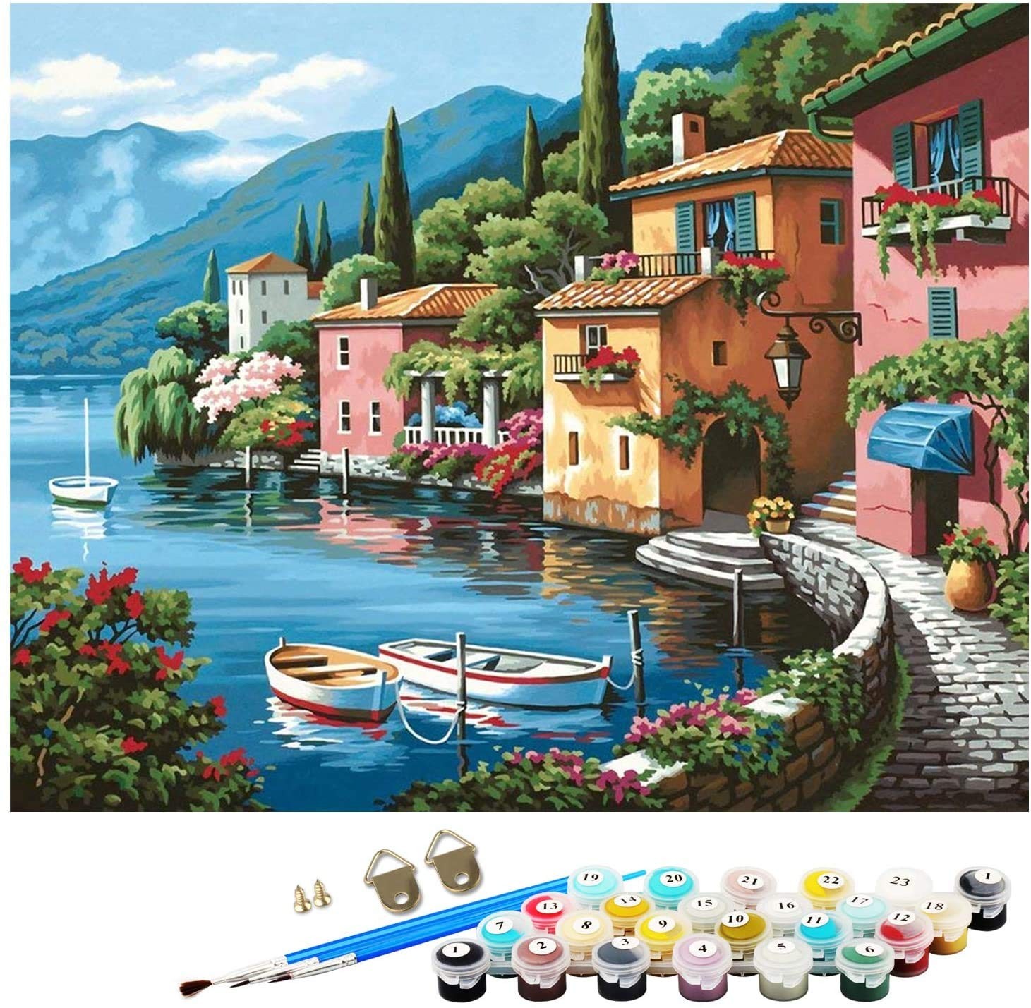 Painting by Number Kits for Adult, DIY Canvas Oil 16 x20 inch, Sea view