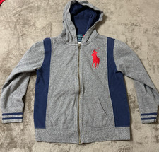 Vintage Polo Ralph Lauren Big Pony Youth Size M Full Zip Sweatshirt Jacket