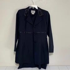DBY Dark Navy Two Piece Jacket and Dress Set Size 9/10