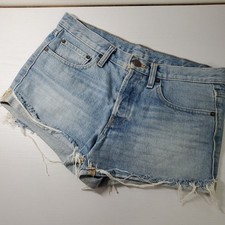BDG Urban Outfitters Mid Rise Cut Off Jean Shorts Women's Size 32x3 Light Wash