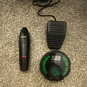MAST Black Tattoo Kit w/ Digital Display Power Supply, Foot Pedal, Ink, 1007RM