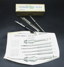 Vintage Columbia Deluxe Rug Needle No 1690 Pat No 1,878,889 Original Box Manual