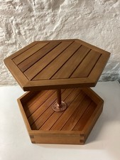 Tiered Wooden Pastry Dessert Cupcake Display Stand Serving Tray Farmhouse Bakery