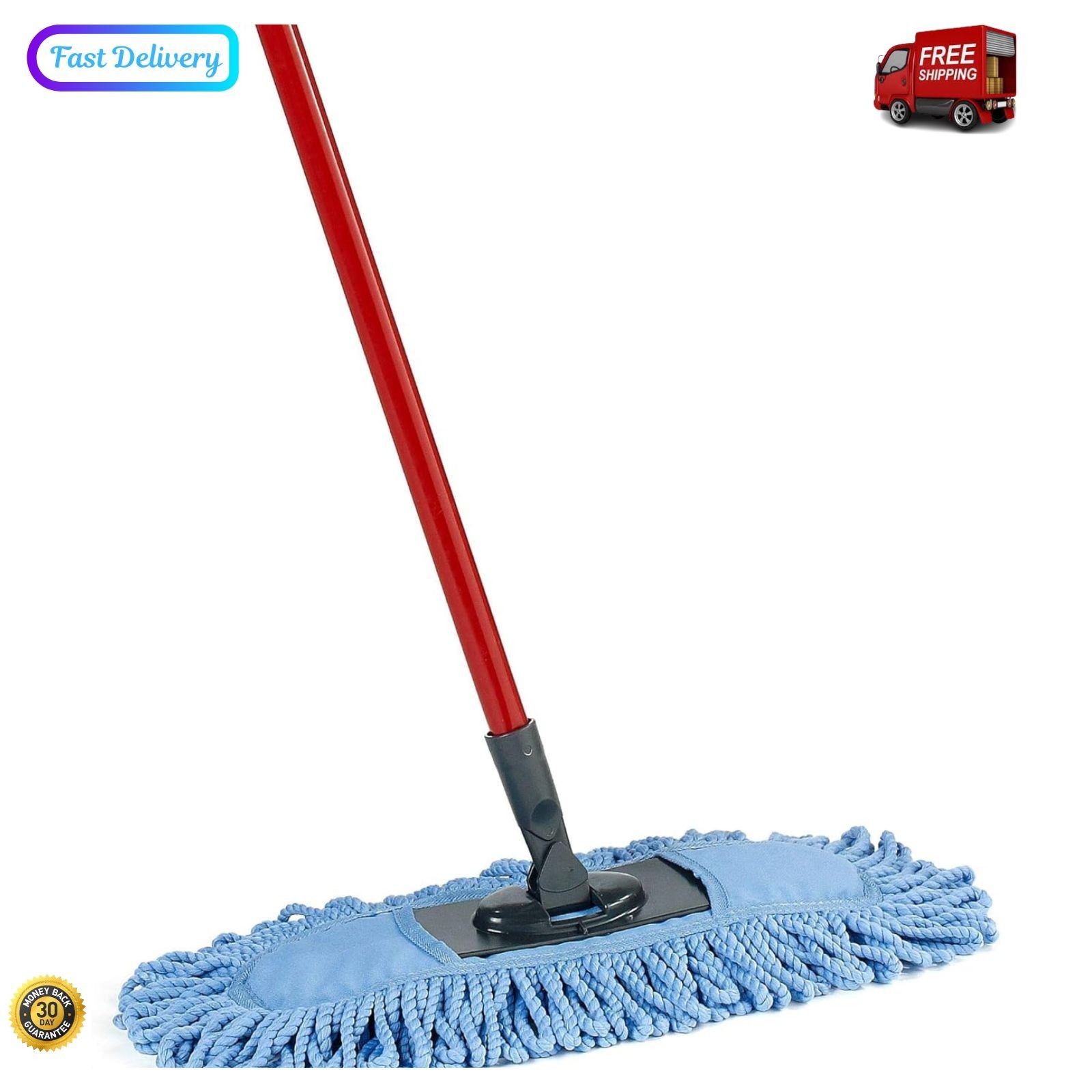 Dual Action Microfiber Dust Mop  Floor Sweeper for Hardwood 