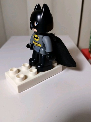 Lego Duplo Figure Batman Black Slate Gray With Cape - Picture 4 of 4