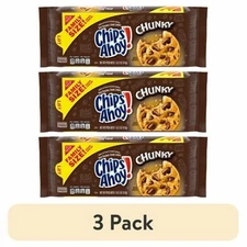 (3 pack)Chunky Fudgy Chocolate Chip Cookies, Family Size, 18 oz