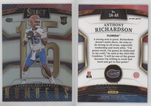 2023 Panini Select Draft Picks Numbers Silver Prizm Anthony Richardson Rookie RC
