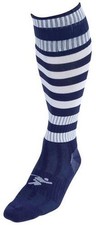 Precision Hooped Pro Football Socks Youth-Navy/White