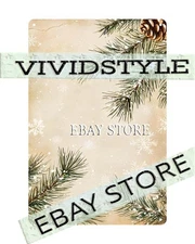 Pine Branch Metal Sign Rustic Holiday Theme home wall painting