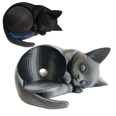 For Echo Dot 5th Gen PLA+ Desktop Organizer 3D Printed Cat Shape Stand Holder