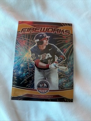 2026 Stars & Stripes Prizm #6 Roch Cholowsky Fireworks Prizms Gold 5/10