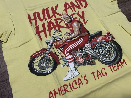 Vintage WWF 80s Hulk Hogan Harley-Davidson T-Shirt Medium WCW WWE Single Stitch - Picture 2 of 6