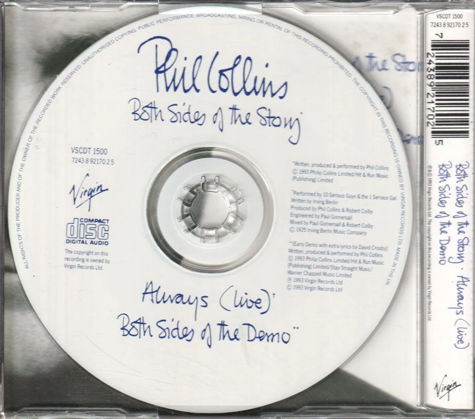 Phil Collins Both Sides of the Story CD UK Virgin 1993 VSCDT1500 - Image 2 of 2