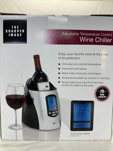 Sharper Image KP-W400 Wine Bottle Chiller Black Stainless