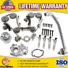 Engine Timing Chain+Water Pump+Thermostat Kit For GMC Terrain Chevy Equinox 3.6L