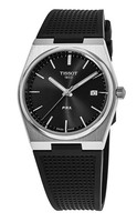 Tissot Prx T-Klassisch Swiss Made Gummiband Schwarzes Zifferblatt 100M Herrenuhr