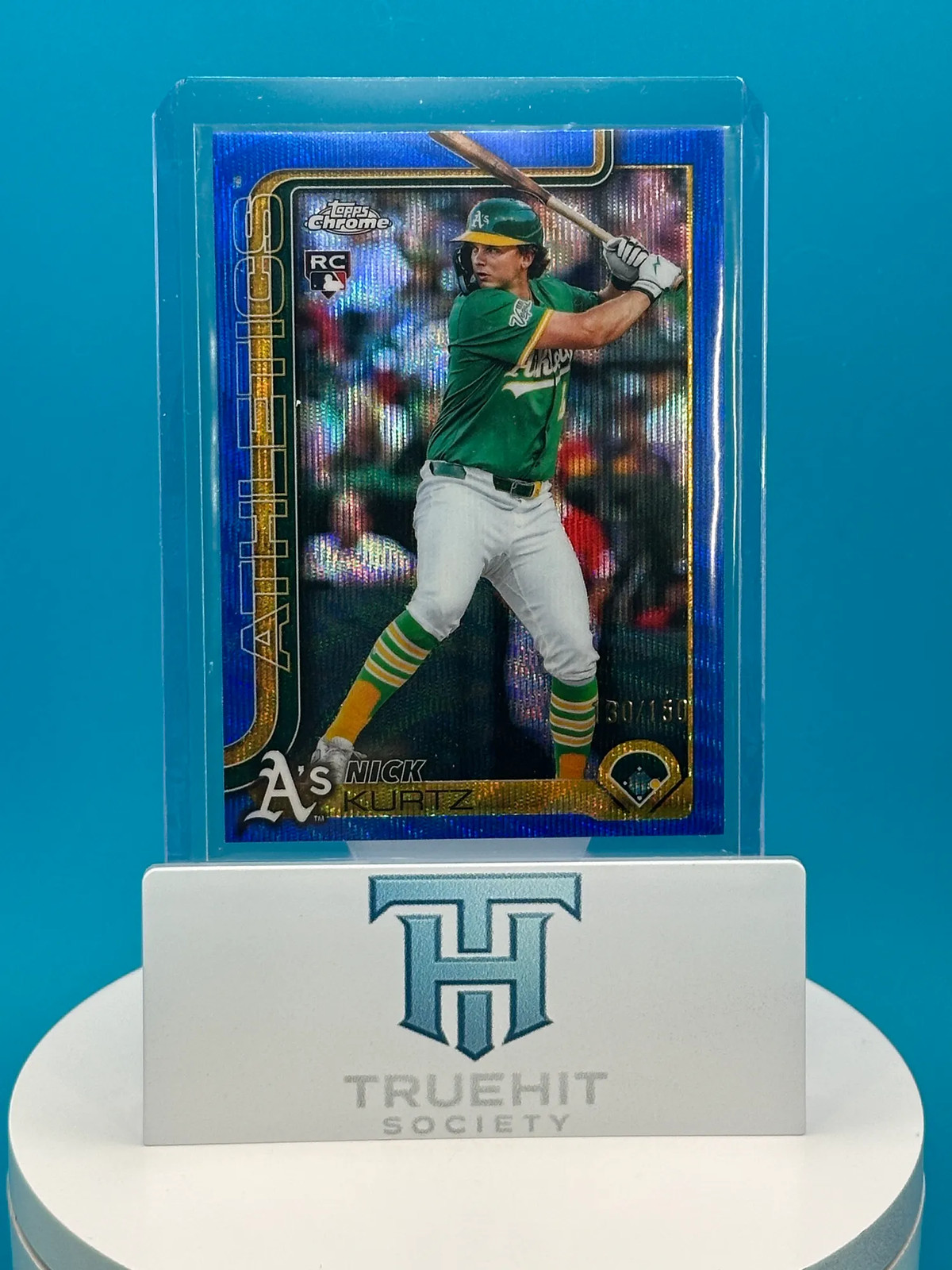 2025 Topps Chrome Update Nick Kurtz #USC-178 Blue Refractor RC 30/150