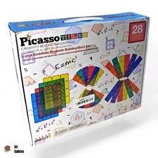 PICASSO TILES 28 Pezzi Jumbo XL Piastra Blocco Costruzione Magnetico Kit Piastrelle