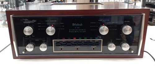 McIntosh C28 Preamplifier w/ Wooden Case Used Japan