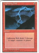 Lightning Bolt C Fourth Edition 4ED Normal 226 MTG LP