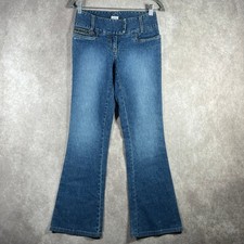 Vintage Cache Jeans Womens 2 Blue Medium Wash Denim Bootcut Low Rise Y2K Retro