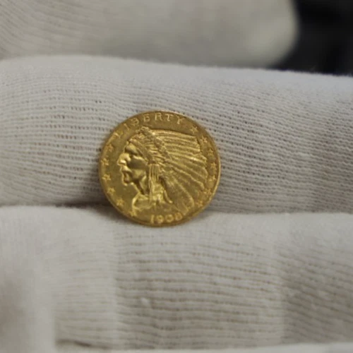 1908 US 2 1/2 Indian Gold Piece AU+