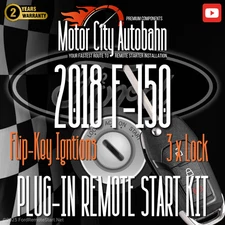 2018 Ford F-150 w/Flip-Key Ignition True Plug&Play DIY Remote Starter Kit