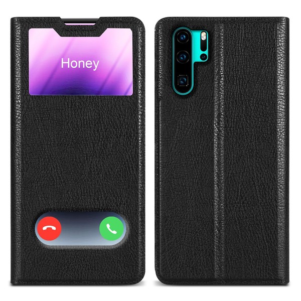 HüLle FüR Huawei P30 Pro Schutz HüLle Cover Case Tasche Etui Sichtfenster-image
