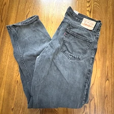 Vintage Y2K Levi's Black Faded 550 Relaxed Fit Denim Jeans Men's Size 36x34