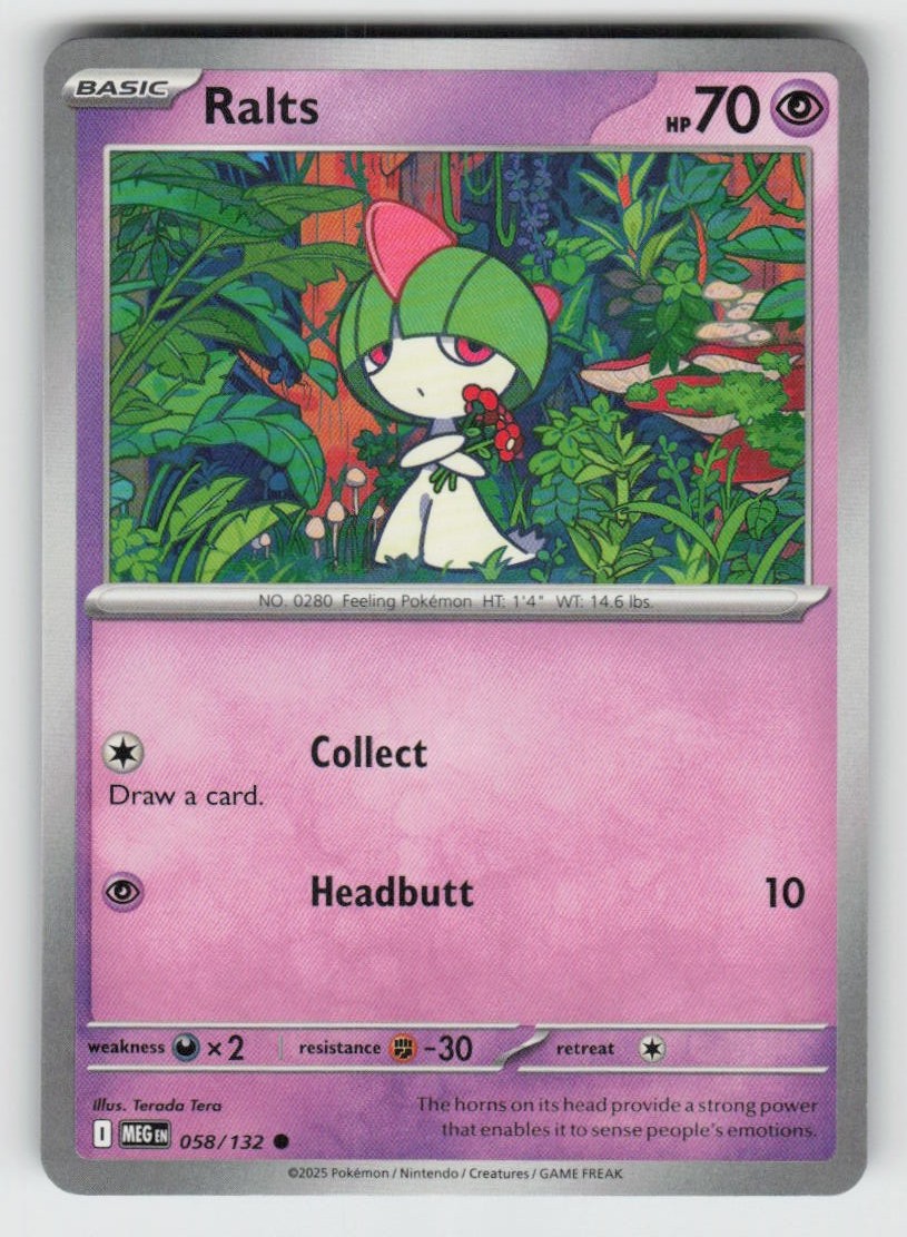 Ralts 058/132 Common Mega Evolution Near Mint