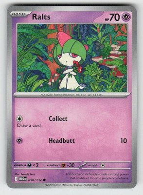 Ralts 058/132 Common Mega Evolution Near Mint
